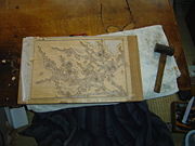 Engraving the woodblocks