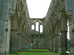 Rievaulx Abbey, confiscated by Henry VIII along with its blast furnace at Laskill.