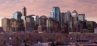 Downtown Calgary in 2007 as seen from Crescent Road