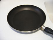 Teflon-coated frying pan.