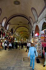 The Grand Bazaar is a massive labyrinth of 4000 shops lining up the flanks of 58 covered streets