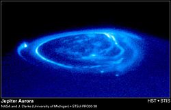 Aurora borealis on Jupiter.