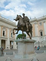 Marcus Aurelius sculpture on Capitoline Hill.