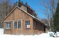 A sugar shack, where sap is boiled down to maple syrup.