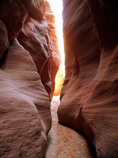 Wire Pass leading into Buckskin Gulch, the longest slot canyon in the world, near Kanab, Utah.