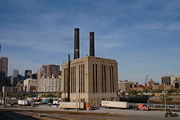 ComEd Power station with portion of downtown in background.