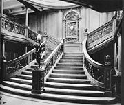 The Grand Staircase of the Olympic: identical to the Titanic's first class section.