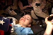 Jessica Lynch after being rescued in 2003