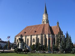 Cluj-Napoca (Kolozsvár) and the Mátyás Statue (in Transylvania).