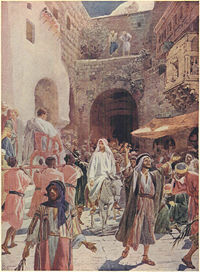For Christian writers, Jesus' triumphal entry was a fulfillment of Zechariah's prophecy concern the messianic king riding on a "colt, the foal of a donkey."