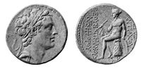 Coin depicting the image of Antiochus IV Epiphanes