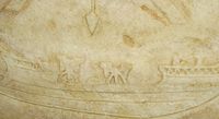 Ballistae on a Roman ship.