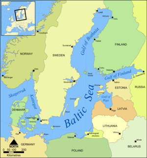 Map of the Baltic Sea:Coordinates: 59°30′N 23°00′E﻿ / ﻿59.5, 23