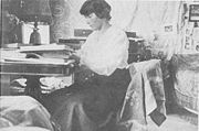 Grand Duchess Anastasia Nikolaevna reading while in captivity at Tobolsk in the spring of 1918. This is one of the last known photographs of her.