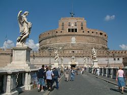 Castel Sant'Angelo, the ancient Hadrian Mausoleum.