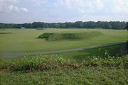 Modern-day view of the Moundville Archaeological Site in Alabama.
