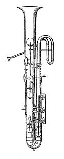 An ophicleide, the saxophone's precursor