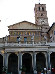 The Church of Santa Maria in Trastevere, where Callixtus' relics are housed.