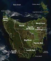 Map of the Tasmanian tribes, 1803