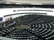 The Parliament's hemicycle (debating chamber) in Strasbourg