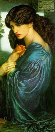 Proserpine, depicted with her pomegranate, by Dante Gabriel Rossetti, 1874) (Tate Gallery, London).