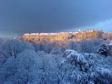 The old town of Geneva in winter.