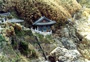 Buddhist temple on cliff