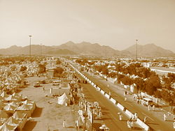 Plains of Arafat on the day of Hajj