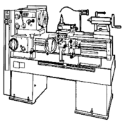 A metal lathe