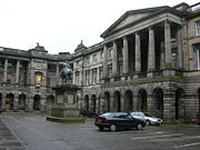 Parliament House in Edinburgh is home to the High Court of Justiciary and the Court of Session which are the supreme courts of Scotland.