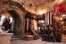 Inside the souk at Aleppo.
