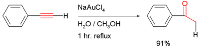 Alkyne hydrolysis