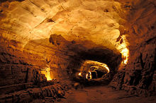 Inside Phong Nha Cave.