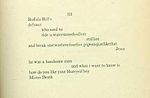 Cummings' unusual style can be seen in his poem "Buffalo Bill's/ defunct" from the January 1920 issue of The Dial