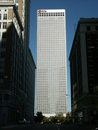 The BOK Tower of Tulsa, Oklahoma's tallest building, serves as the world headquarters for Williams Companies.