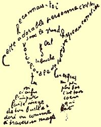 Calligramme by Guillaume Apollinaire