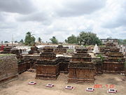 Dravidian style architecture. Top view of Navalinga Temples at Kuknur, Karnataka