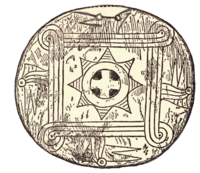 Many engraved conch shell artifacts, such as this one from a mound in Tennessee, have been found.