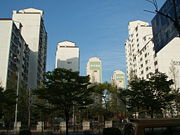 Apartment buildings in Seongnam city, South Korea