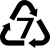 7 as a resin identification code, used in recycling to identify "other" plastics such as polycarbonate.