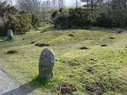 Mass graves of clansmen at Culloden Battlefield.
