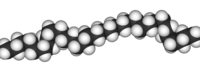 Space-filling model of a polyethylene chain