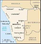Map of Namibia