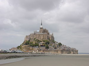 Mont Saint Michel, a popular tourist site in France
