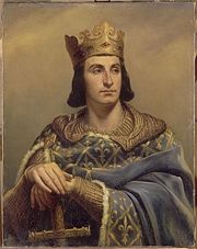 Philip II, King of France, in a non-contemporary portrait.