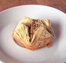 A serving of baklava