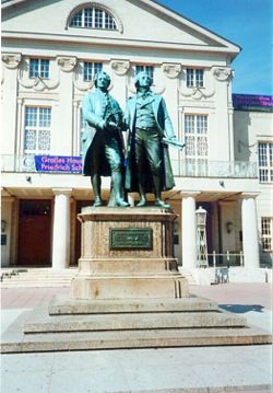 Goethe and Friedrich Schiller in Weimar