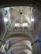 At Saint-Etienne, Caen, both the nave and the tower are covered by ribbed vaults. c.1080.