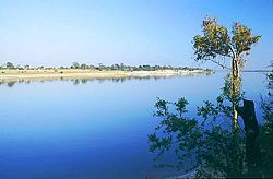 Zambezi River in northwestern Zambia