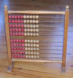 School abacus used in Danish elementary school. Early twentieth century.